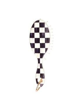 New Mackenzie Childs x Wet Brush Keychain detangler black white courtly check